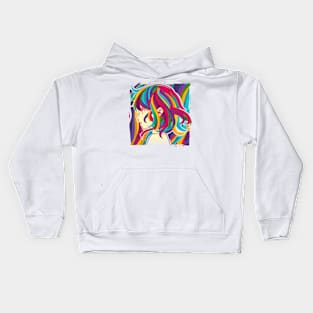 colorful girl #4 Kids Hoodie